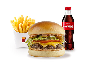 Bum Bum KOMBO ( 1 Bum Bum Burger + 1 Kartof Fri + 1 Coca-Cola