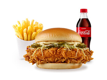 Toyuqlu Burger KOMBO (1 Toyuqlu Burger + 1 Kartof Fri + 1 Coca-Cola)