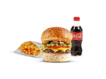 Bum Bum KOMBO ( 1 Bum Bum Burger + 1 Kartof Fri + 1 Coca-Cola