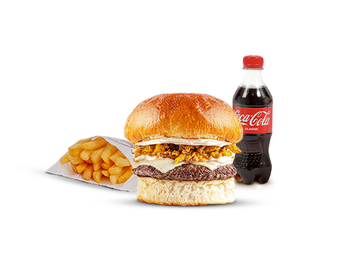Trufel KOMBO (1 Trufel Burger + 1 Kartof Fri + 1 Coca-Cola)