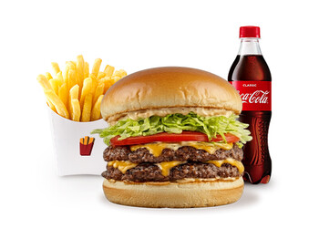 İkiqat Çiz KOMBO (1 İkiqat Çizburger + 1 Kartof Fri + 1 Coca-Cola)