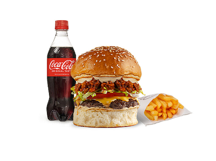 Halz KOMBO (1 Halz Burger + 1 Fries + 1 ədəd Coca-Cola)
