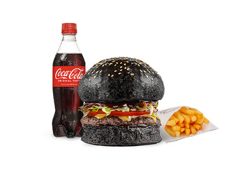 Outlaw Burger MENU (1 Outlaw Burger + 1 Fries + 1 ədəd Coca-Cola və ya 1 ədəd Limonad)