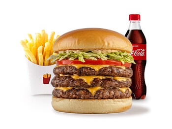 Monster COMBO (1 Monster Burger + 1 French Fries + 1 Coca-Cola)