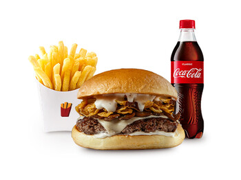 Trufel KOMBO (1 Trufel Burger + 1 Kartof Fri + 1 Coca-Cola)
