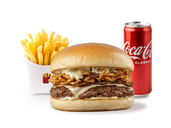 Trufel KOMBO (1 Trufel Burger + 1 Kartof Fri + 1 Coca-Cola)